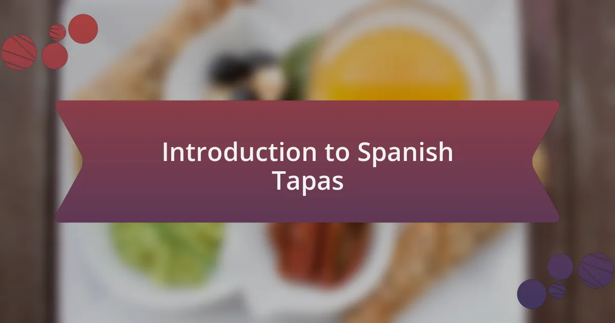 Introduction to Spanish Tapas